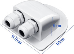 Solar Cable Entry Gland, Waterproof Solar Double Cable Connector Cover Solar Pho