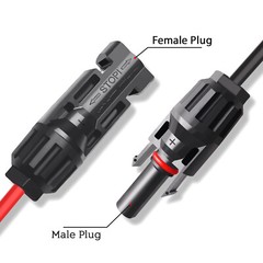 Solar Connector to DC 5.5mmx2.1mm Adapter Extension Cable 16AWG 8mm, 4mmx1.7mm