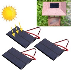 1W 6V Mini Solar Panel, 3PCS Polysilicon Cell Charger Module with 30cm Cable …