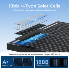 12V 100W 200W 300W 400W 1000W Monocrystalline Solar Panel Home RV Off-Grid Power