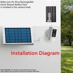 USB-C Adapter White Barrel Plug for 1st Gen, Super Solar Panel, Spotlight Cam