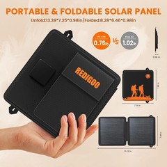 Mini Solar Panel Charger 10W Monocrystalline USB Type C Output Portable Case
