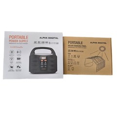 100W Lithium Ion Portable Power Station w/ 40W Solar Panel Digital Display