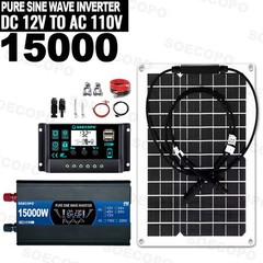 15000W Solar System Kit 12V To 110V/220V Off-Grid Inverter System 100A Control