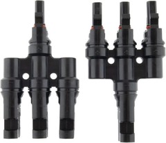 Solar Panel Branch Connectors 3-Ways In 1-Way Out Multibranch Waterproof