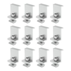 12pcs Solar Panel Mounting 45mm Z Clip Aluminum End Clamp for RVs White