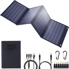 2026Upgrade 40W Foldable Solar Panel Charger,25% High Efficiency Portable N Type