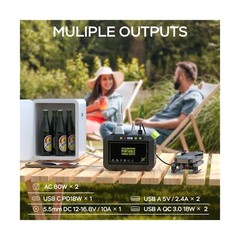 MARBERO Portable Power Station 88Wh Camping Lithium Battery Solar Generator F…