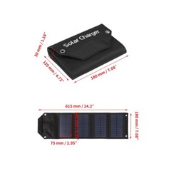 USB Solar Panel Kit 4 Folding Outdoor Camping Hiking Phone Charger Power Bank