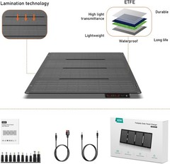 Portable Solar Panel 60W Foldable Solar Charger DC USB C