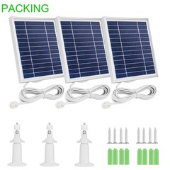 3-Pack Solar Panel Charger for Arlo Pro 5S/4/3/Ultra 2/Go 2, 11.5ft Waterproof C