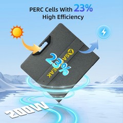200W Portable Foldable Solar Panel for Emergency Home RV Van Off Grid Camping