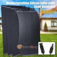 LINEBA 100W 200W 400W Solar Panel 12V Flexible Highly Mono Caravan RV Marine Van