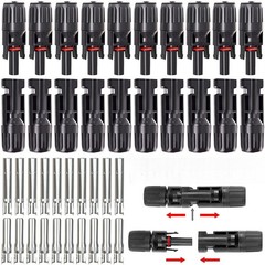20Pcs Solar Cable Connectors 4mm-6mm 30Amp Waterproof Solar Panel Wire Joiners