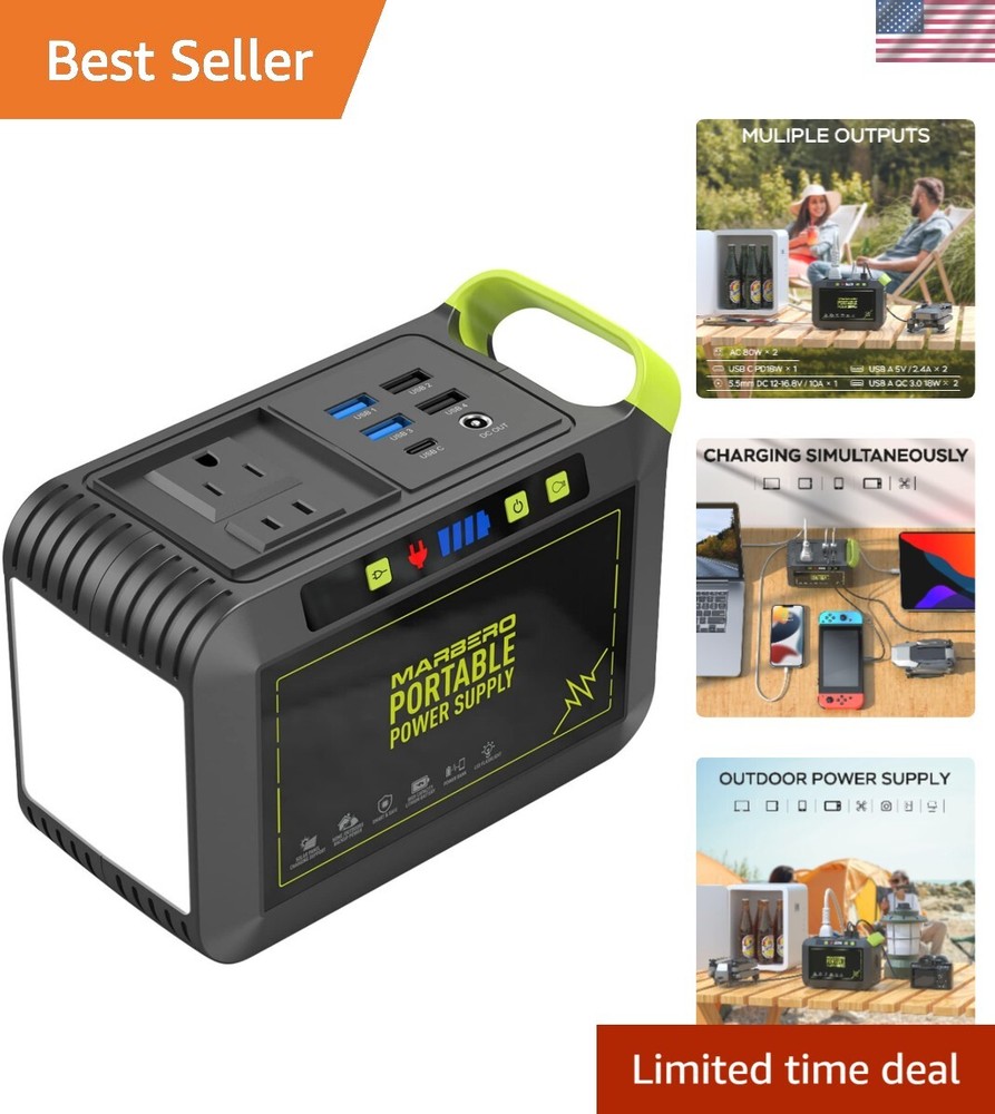 Portable Power Station 88Wh Camping Lithium Battery Solar Generator Fast Char…