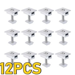 12 Pcs Solar Panel Middle Clamps 40mm Aluminium Solar Panel Mount Mid Clips NEW