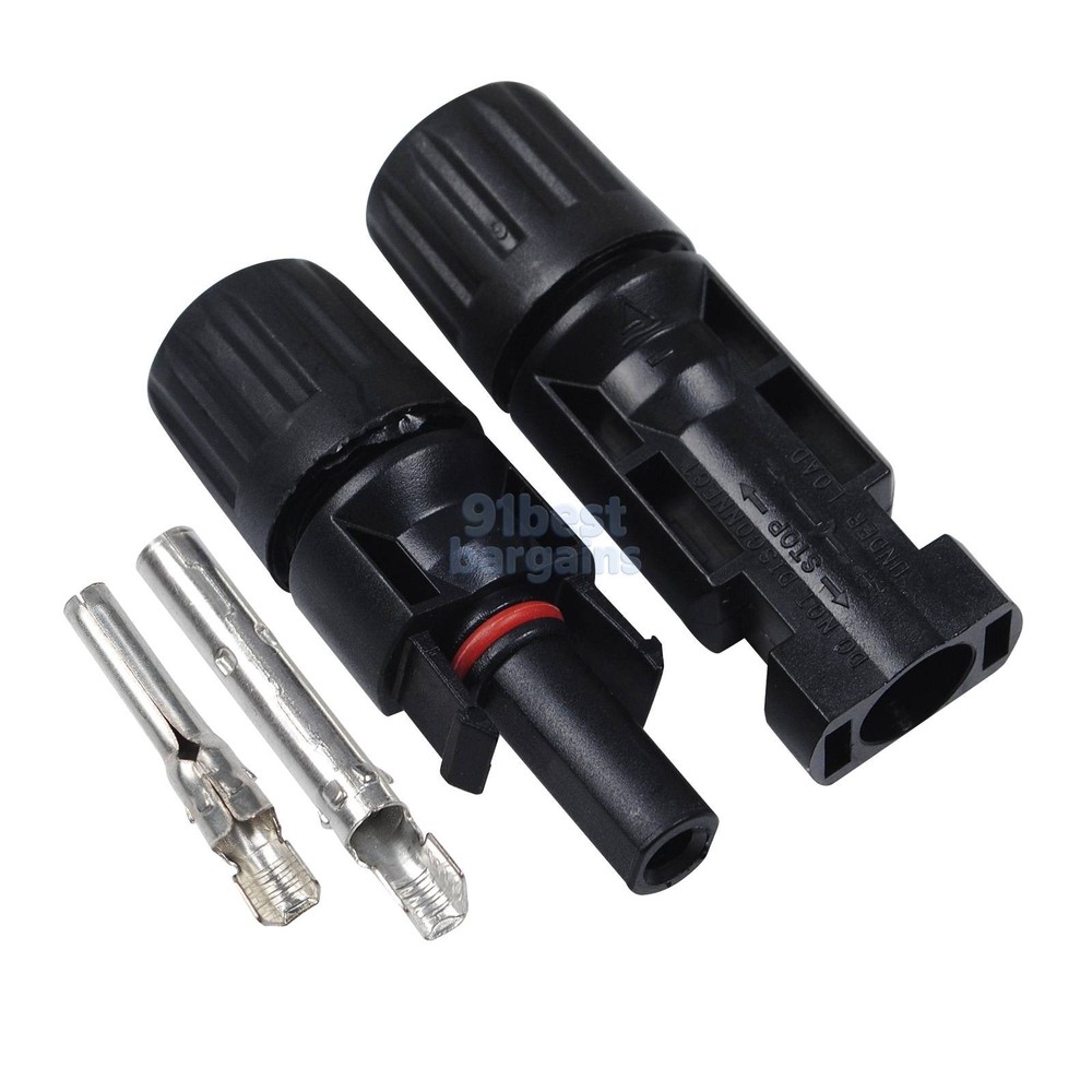 30A 1000V Male Female Pair PV Panel Cable Plug Connector For MC4 Solar Panel