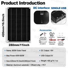 6000W DC to AC Solar Inverter Kit Include 2pcs Solar Panels & Charge Controller