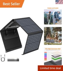 Portable 40W Solar Panel with Security Tech | Fast Charging for All Devices
