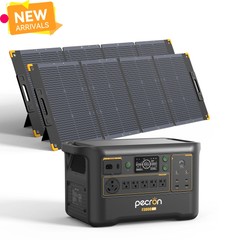 3072Wh 3600W Pecron F3000LFP Portable Power Station w/200W Solar Panel*2 RV