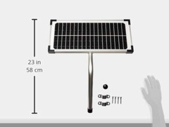 10 Watt Solar Panel Kit (FM123) for Automatic Gate Openers,Black Cell