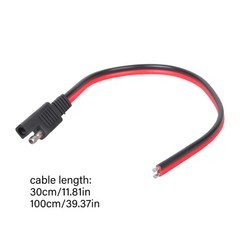 SAE Connectors Cable 14AWG SAE Plugs to 2Pin Bare Wire for Solar Panel