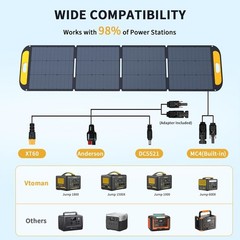 VTOMAN VS200 Portable Solar Panel for Power Station, 200W/19V/Foldable/IP67