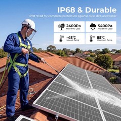 200W 400W 600W 2000W 16BB N-Type Solar Panel 25.6% Efficiency Off-Grid Power PV