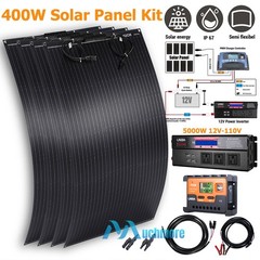 Complete 5000W Off-Grid Solar Kit 5000W Inverter 100W 200W 400W Solar Panel 110V