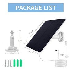 Ring Camera Solar Panel Charger, Compatible with Stick Up Cam, Stick Up Cam Pro,