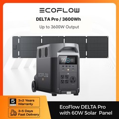 EcoFlow DELTA Pro LiFePO4 Power Station 4500W Max 3600Wh With 45W Solar Panel