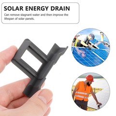 10Pcs Solar Panel Clamp Drainage Clips Black Durable ABS Water Clips