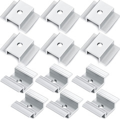 12 Pack Solar Panel Mid Clamps 1.06 Inch Solar Panel Bracket Aluminium M