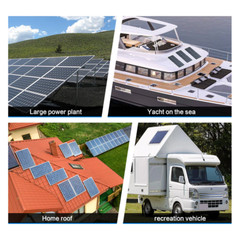 450W Solar panel kit home Battery Charger Controller Aluminum frame power system