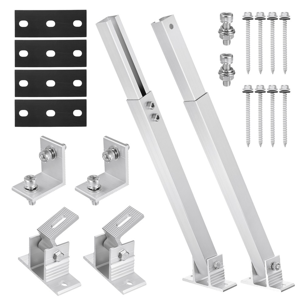 1 Sets Solar Panel Mount, Adjustable Aluminum Alloy Portable Solar Panel Stand