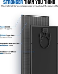 100W High Efficiency 18BB Solar Panel – Waterproof for RV & Off-Grid Living