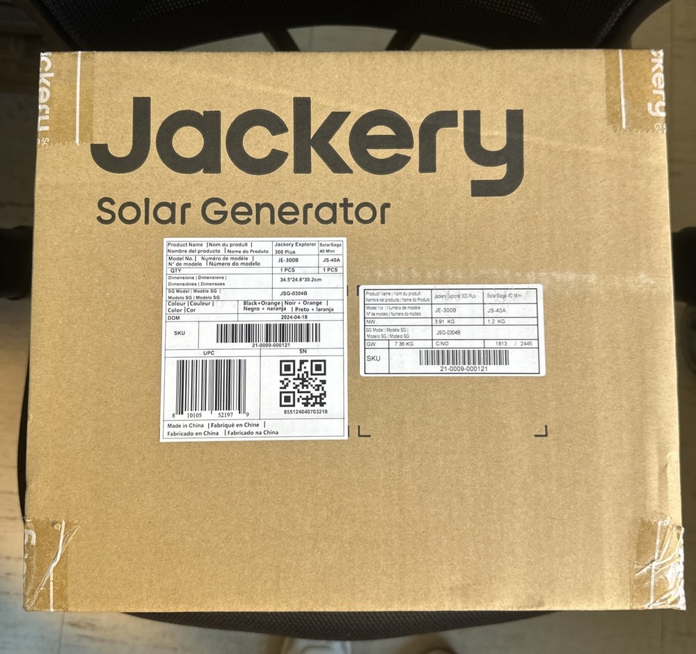 Jackery Explorer 300 Plus Portable Power Station with 40W Book-sized Solar Panel