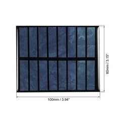 2 x Mini Solar Panel Cell 4V 200mA 0.8W 100mm x 80mm for DIY Electric