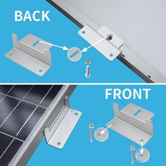 SUNMAK 16 Units per Set Solar Panel Mounting Z Brackets, Solar Panel Mounting…