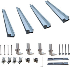 Adjustable Solar Panel Roof Mount Bracket Kit for Sloped Tin Roofs
