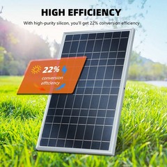 30W Trickle Solar Panel 12V Charger Battery Charger Kit Maintainer RV Boat Car
