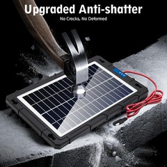 15W Solar Panel Battery Trickle 12V Charger Maintainer Kit For RV Hiking Outdoor