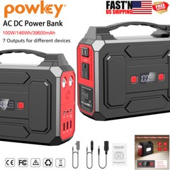 Portable Power Station 100W 146Wh Lithium Battery Pack Camping Solar Generator