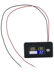 Multi function Battery Monitor with Temperature Display for Various Batteries