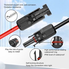 30 FT 10AWG Solar Panel Extension Cable,10 Gauge Extension Cord,5FT 10FT 20FT 30