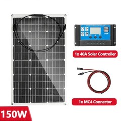 150W Solar Panel Kit 12V Battery Charger Off Grid 30A Controller RV Marine Boat