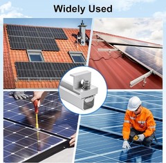 10 PCS Solar Panel Mounting Brackets Kits, Aluminum Alloy 120mm Z Bracket Solar