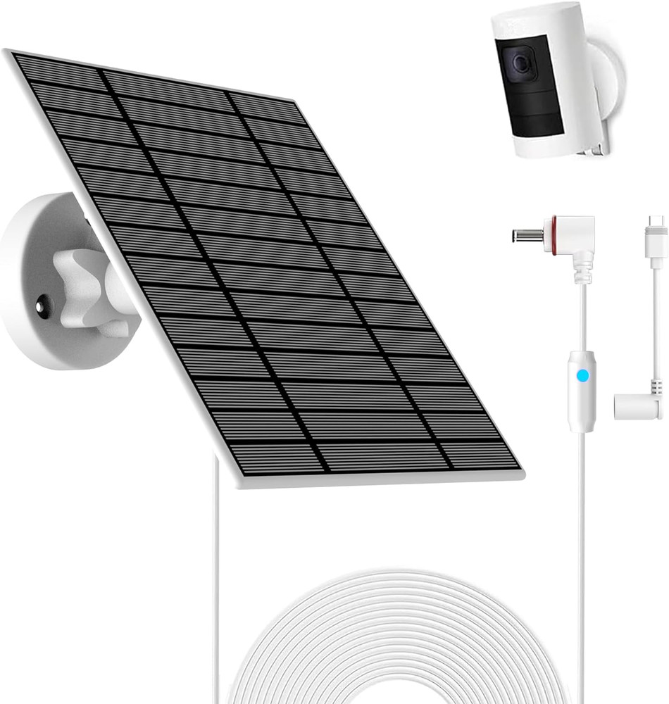 6W Solar Panel Compatible with Ring Spotlight Cam Plus/Pro and Stick up Cam Batt