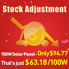 150W Portable Foldable Solar Panel Kit, Compact 21X20In Design 7.3Lb with Standa