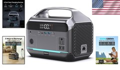 Portable Power Station, 1200W Surge, Ideal for Outdoor and Emergency Use
